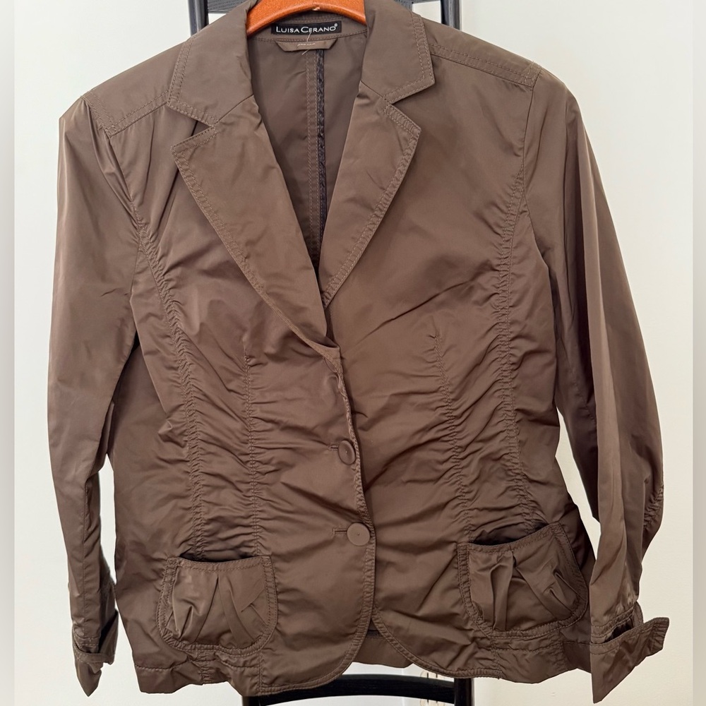 Luisa Cerano Brown Utility Jacket for Women